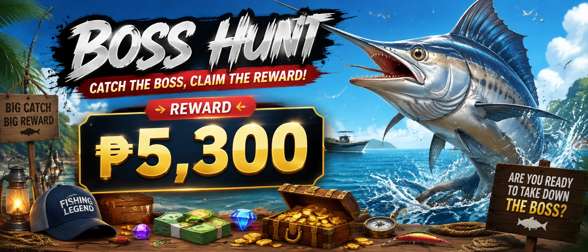 Fishing game room selection on mobile